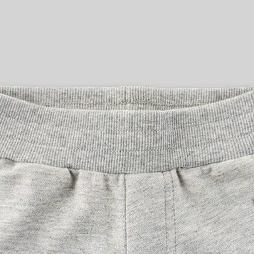 Boys Grey Shark Embroidered Elasticated Shorts Shorts   