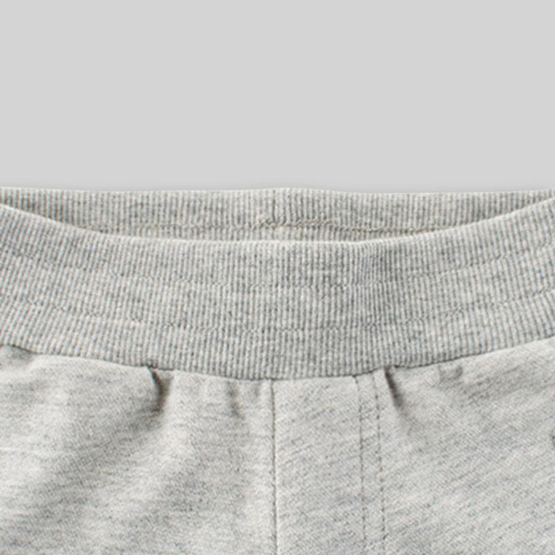 Boys Grey Shark Embroidered Elasticated Shorts Shorts   
