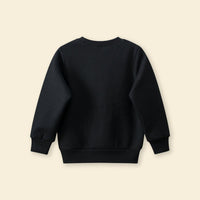 Boys Black Dinosaur Graphic Long Sleeves Sweatshirt Sweatshirts & Hoodies   