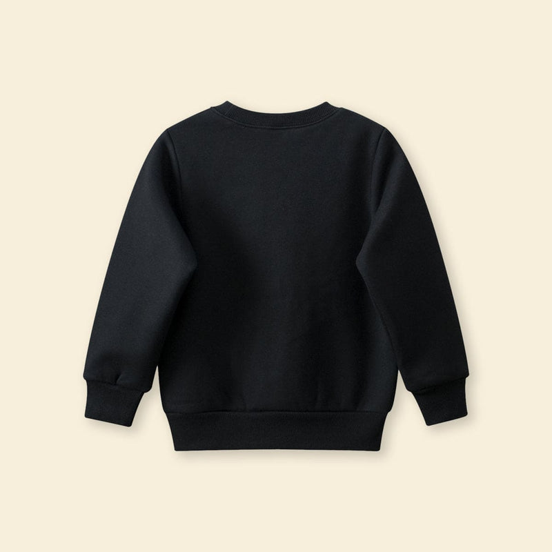 Boys Black Dinosaur Graphic Long Sleeves Sweatshirt Sweatshirts & Hoodies   