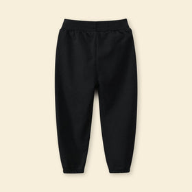 Boys Black Regular Elasticated Trouser Trackpants & Joggers   