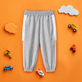 Boys Gray Side Striped Elasticated Trouser Trackpants & Joggers Gray 1-2 Y 