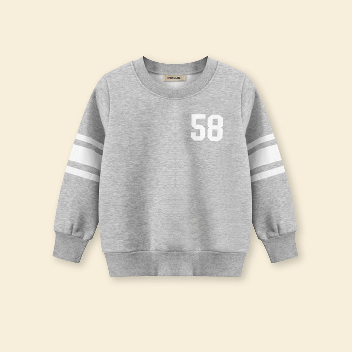 Boys Gray Regular Long Sleeves Sweatshirt Sweatshirts & Hoodies   