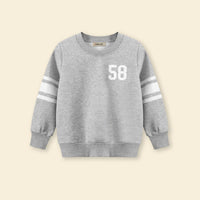 Boys Gray Regular Long Sleeves Sweatshirt Sweatshirts & Hoodies   