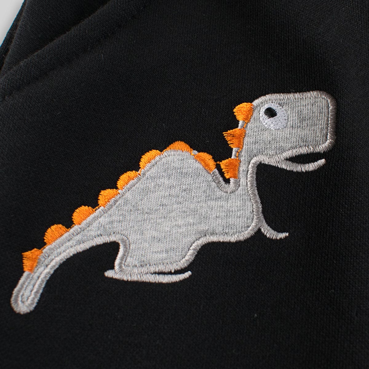 Boys Black Dinosaur Patchwork Regular Trouser Trackpants & Joggers   