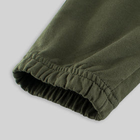 Boys Green Elasticated Knitted Trouser Trackpants & Joggers   