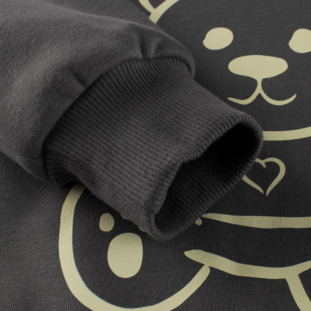 Boys Gray Cartoon Print Long Sleeves Sweatshirt Sweatshirts & Hoodies   