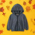 Boys Blue Striped Full Sleeves Hoodie Sweatshirts & Hoodies Blue 1-2 Y 