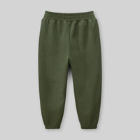 Boys Green Elasticated Knitted Trouser Trackpants & Joggers   