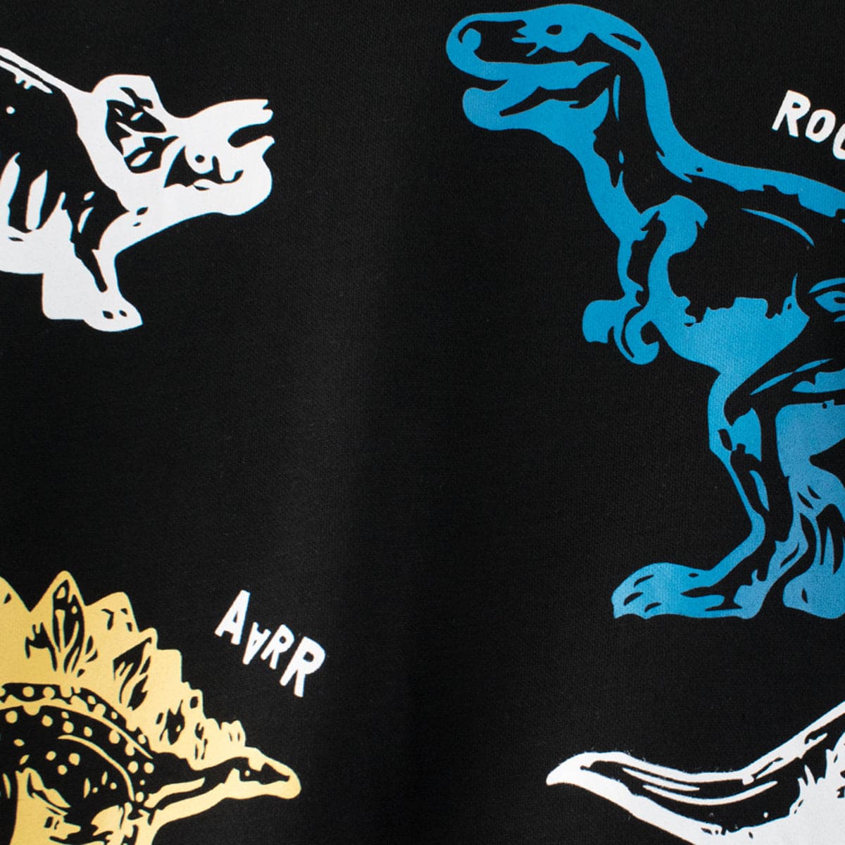 Boys Black Dinosaur Graphic Long Sleeves Sweatshirt Sweatshirts & Hoodies   