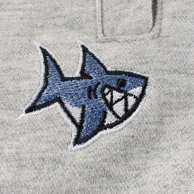 Boys Grey Shark Embroidered Elasticated Shorts Shorts   