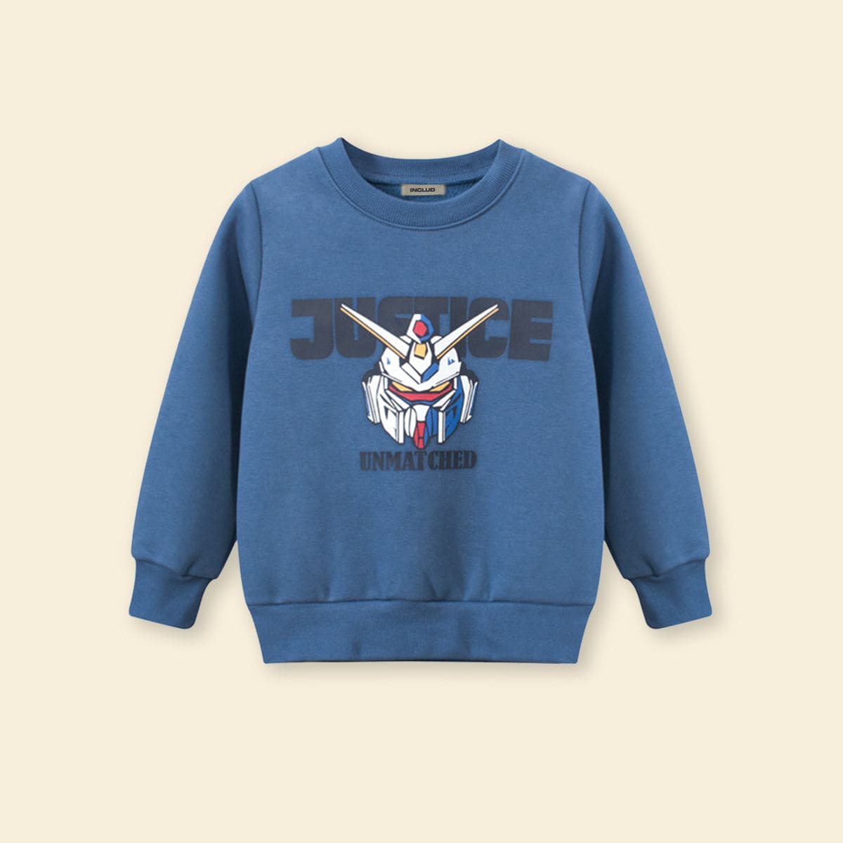 Boys Blue Graphic Print Long Sleeves Sweatshirt Sweatshirts & Hoodies   