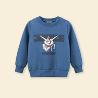 Boys Blue Graphic Print Long Sleeves Sweatshirt Sweatshirts & Hoodies   