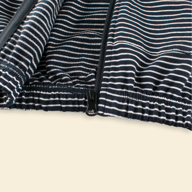 Boys Blue Striped Full Sleeves Hoodie Sweatshirts & Hoodies   