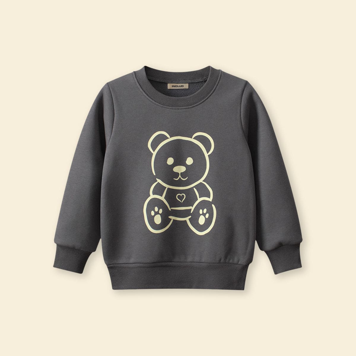 Boys Gray Cartoon Print Long Sleeves Sweatshirt Sweatshirts & Hoodies   