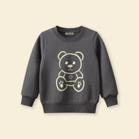 Boys Gray Cartoon Print Long Sleeves Sweatshirt Sweatshirts & Hoodies   