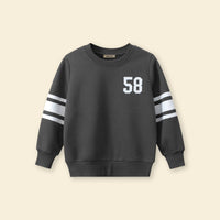 Boys Dark Grey Regular Long Sleeves Sweatshirt Sweatshirts & Hoodies   