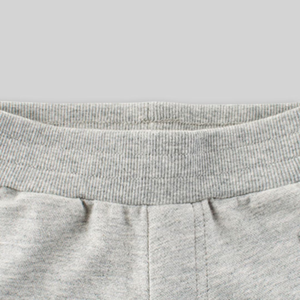 Boys Grey Shark Embroidered Elasticated Shorts Shorts   