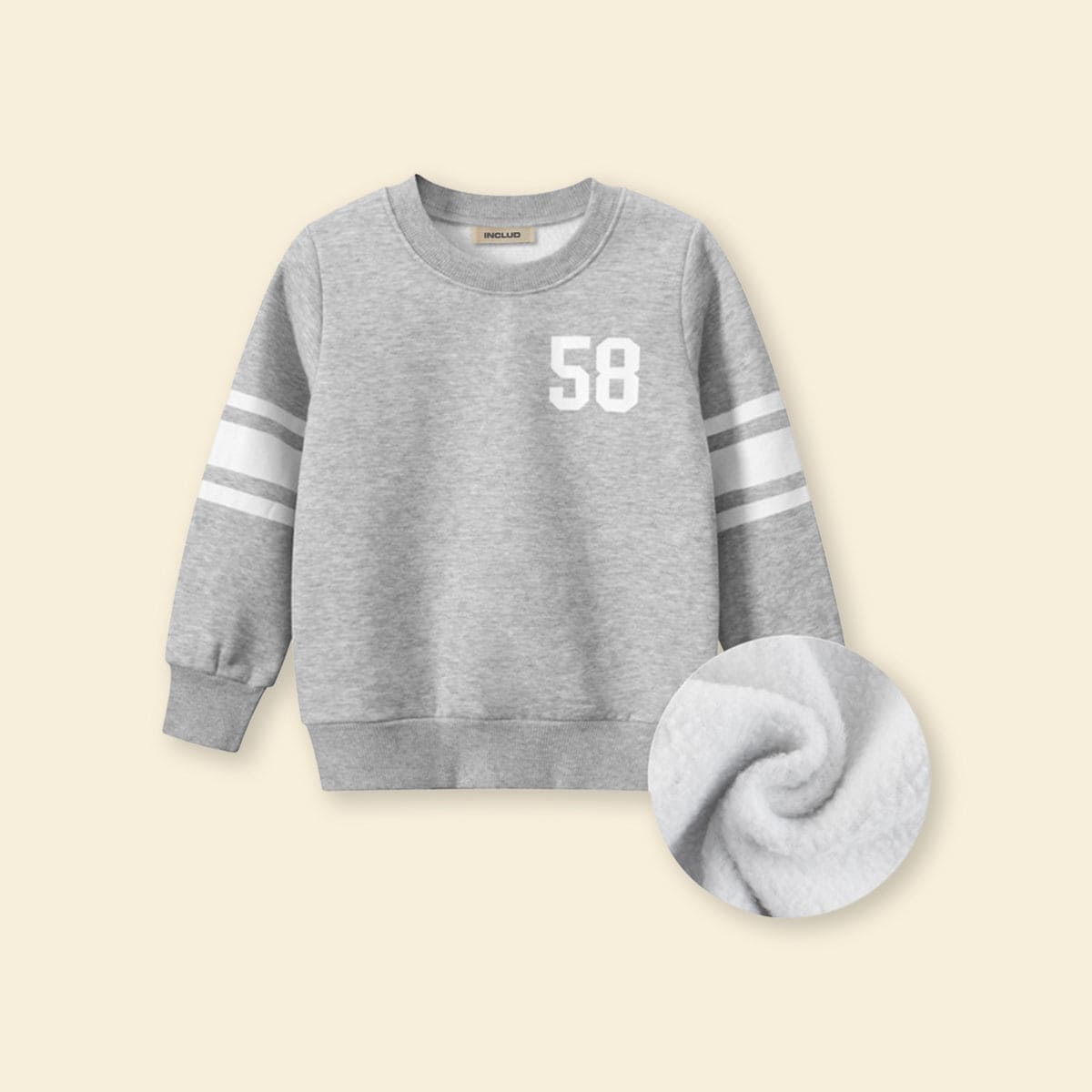Boys Gray Regular Long Sleeves Sweatshirt Sweatshirts & Hoodies   