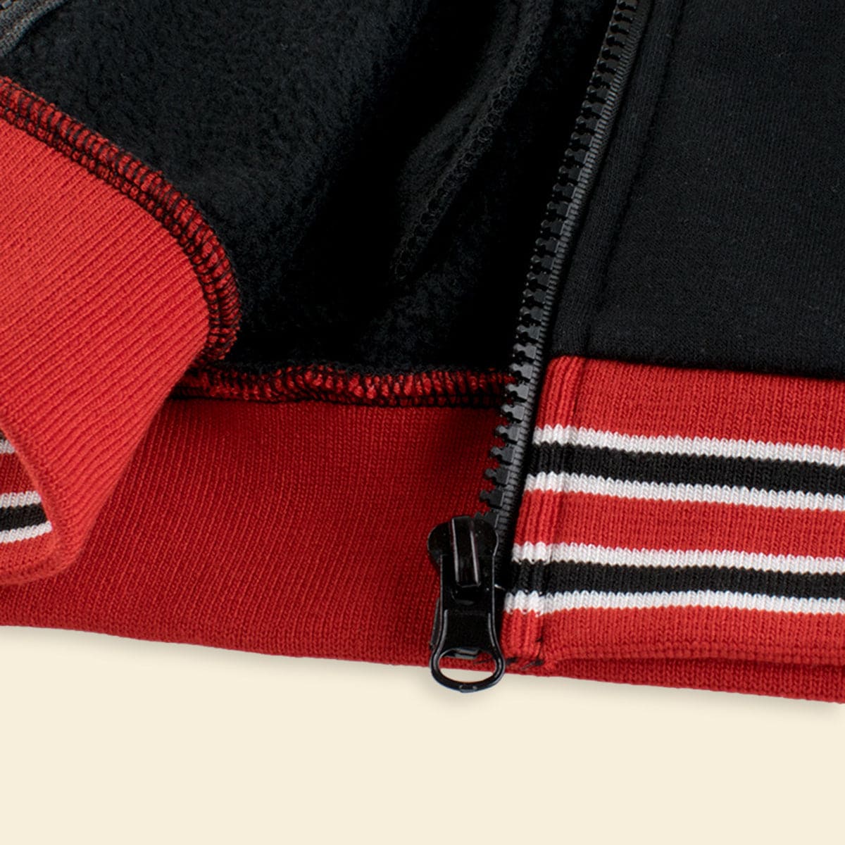 Boys Black Color-blocked Long Sleeves Varsity Jacket Coats & Jackets   