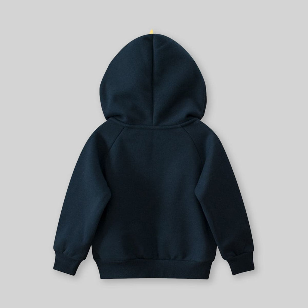 Boys Blue Dinosaur Print Long Sleeves Hooded Sweatshirt Sweatshirts & Hoodies   