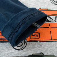 Boys Bus Print Raglan Sleeves T-shirt Tshirts   