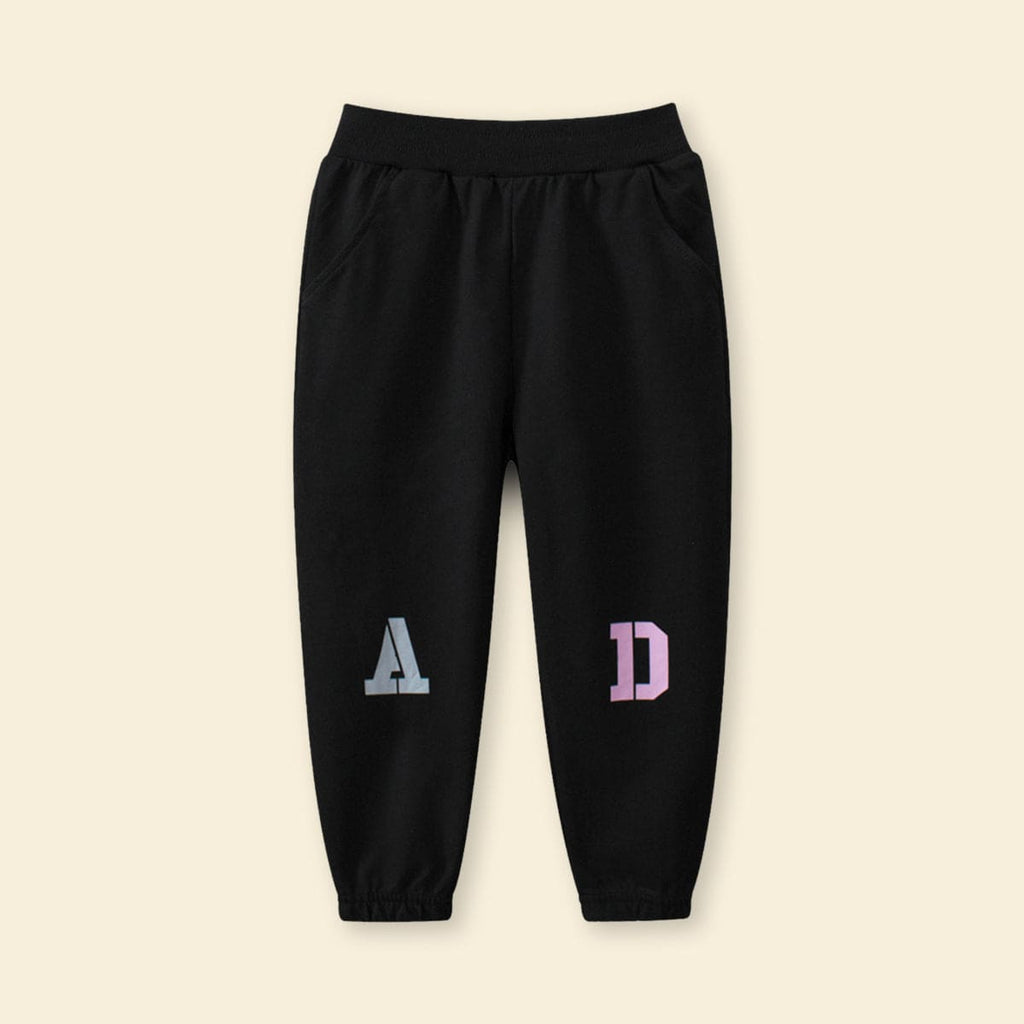 Boys Black Regular Elasticated Trouser Trackpants & Joggers   