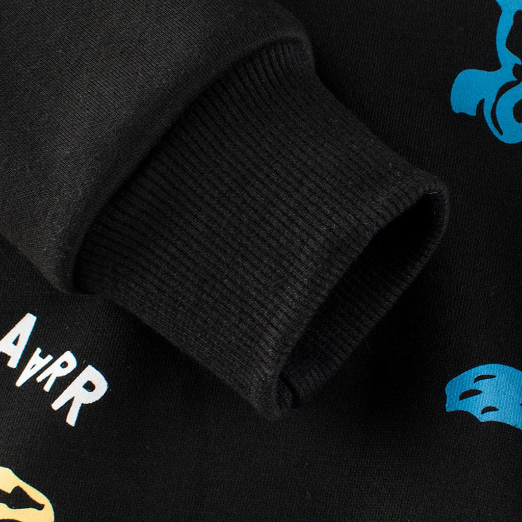 Boys Black Dinosaur Graphic Long Sleeves Sweatshirt Sweatshirts & Hoodies   