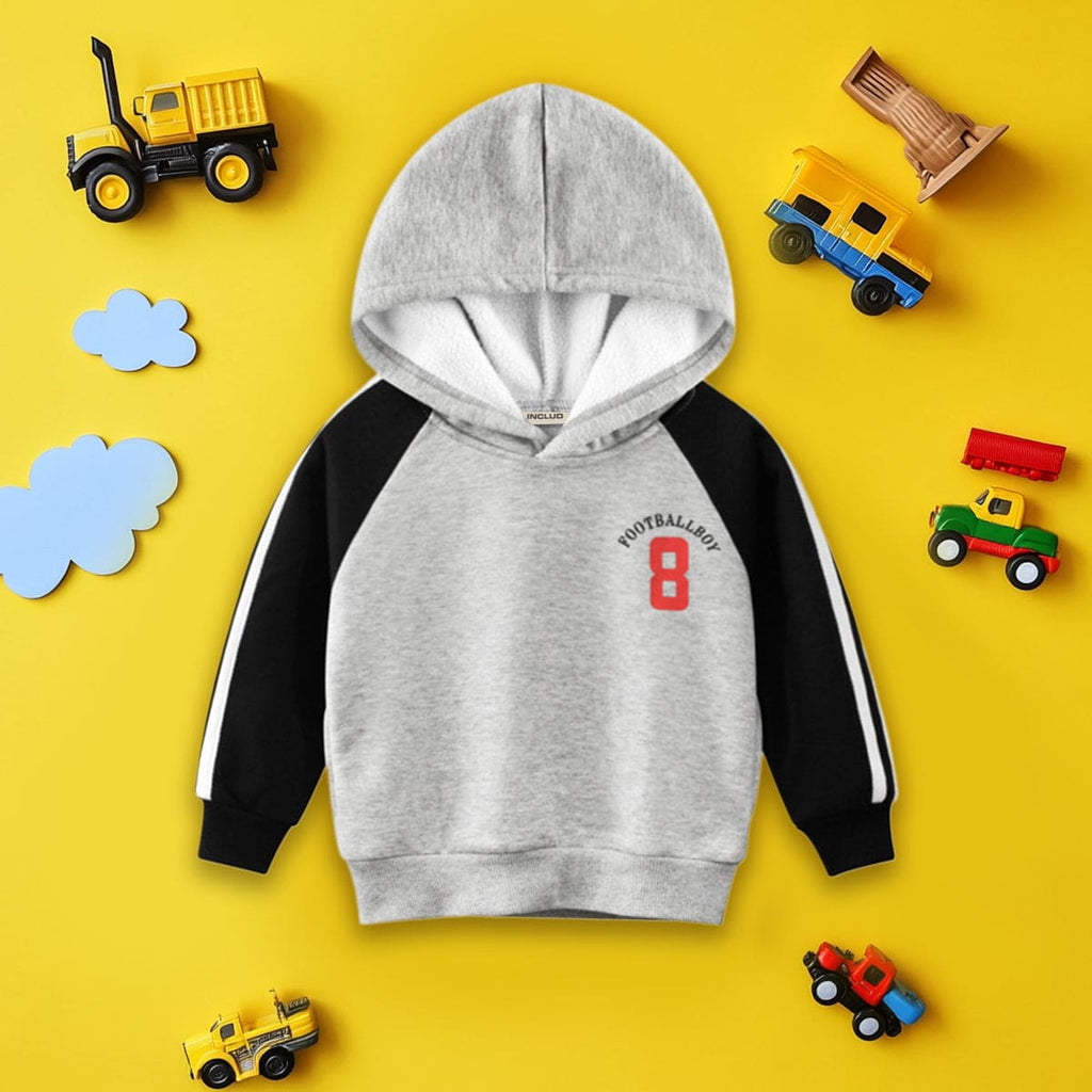 Boys Black Color-blocked Long Sleeves Hoodie Sweatshirts & Hoodies Black 1-2 Y 