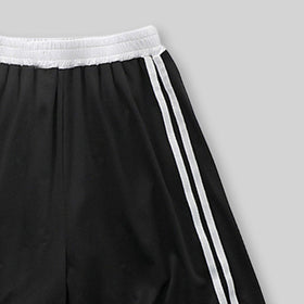 Boys Black Striped Elasticated Shorts Shorts   