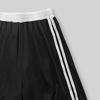 Boys Black Striped Elasticated Shorts Shorts   