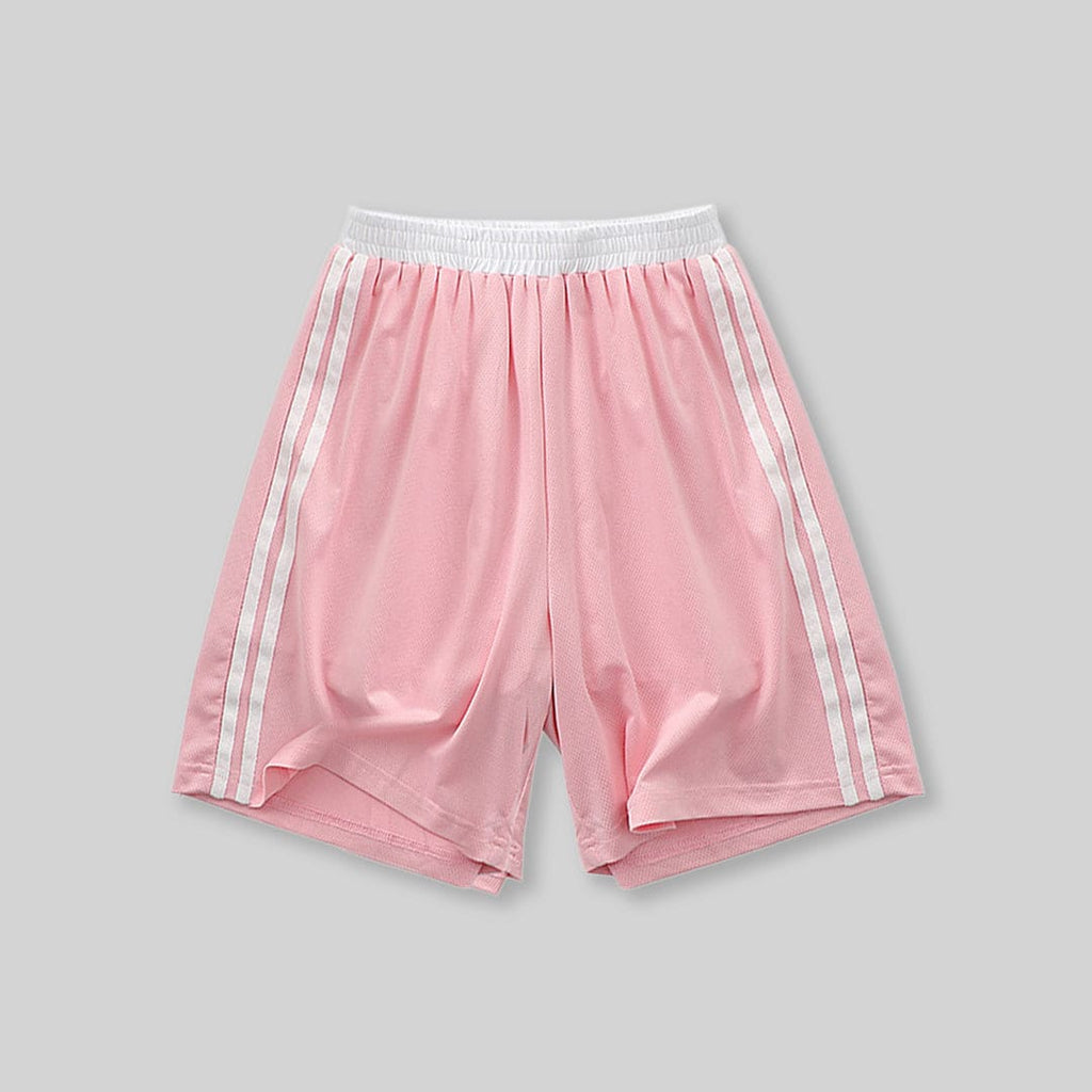 Boys Pink Striped Elasticated Shorts