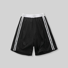 Boys Black Striped Elasticated Shorts Shorts Black 1-2 Y 