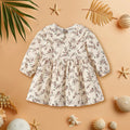Girls A-Line Floral Print Casual Dress Casual Dresses Apricot 1-2 Y 