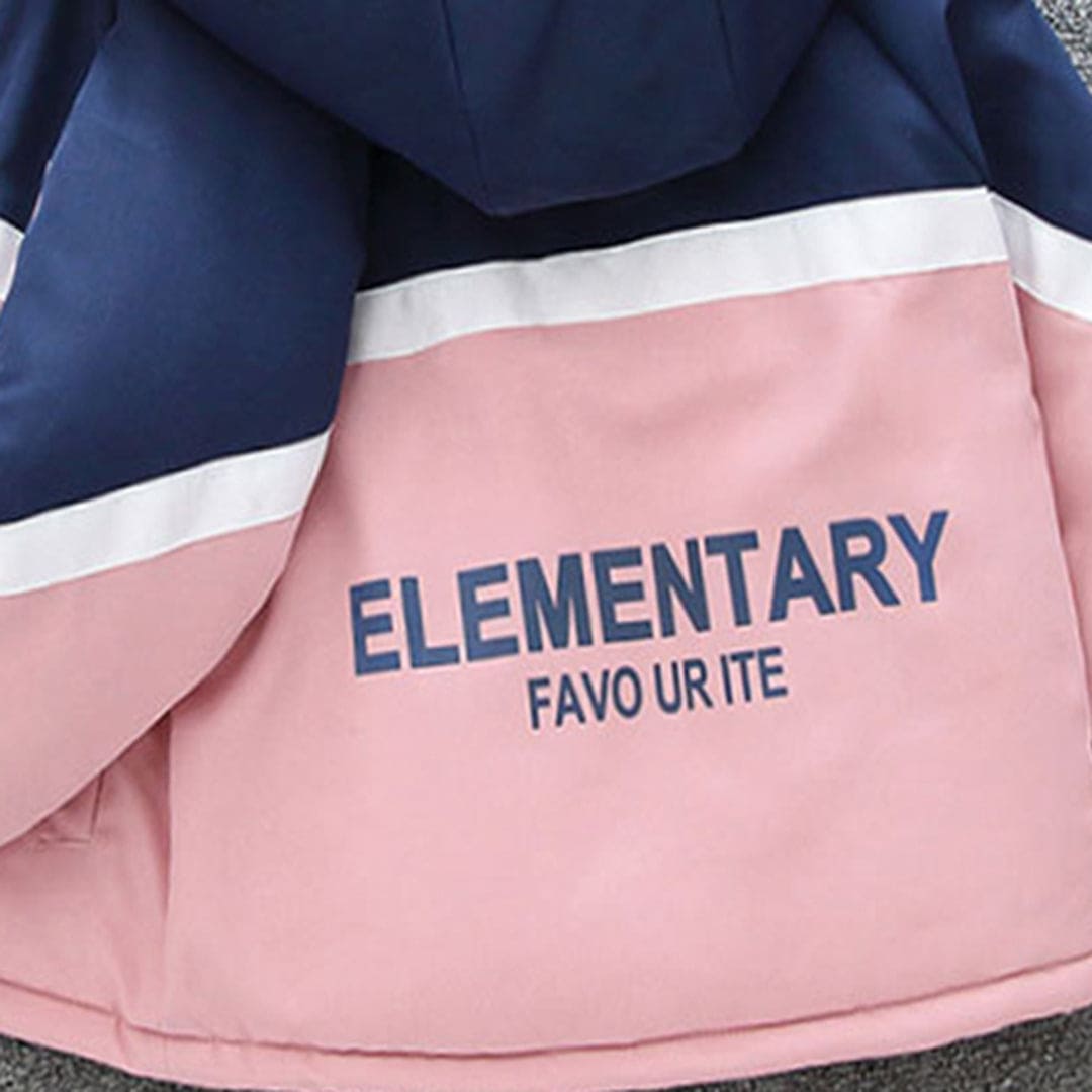 Boys Pink Printed Front Open Hooded Color-blocked Trendy Jacket Coats & Jackets   