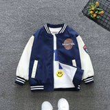 Boys Blue Basketball Print Front Open Trendy Sporty Jacket