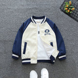 Boys Blue Printed Front Open Trendy Jacket With Side Pockets