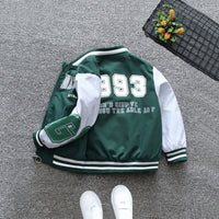 Boys Green Long Sleeve Printed Varsity Jackets Coats & Jackets   