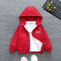 Boys Red Printed Fashion Jacket With Back Big Pockets Coats & Jackets Red 1-2 Y 