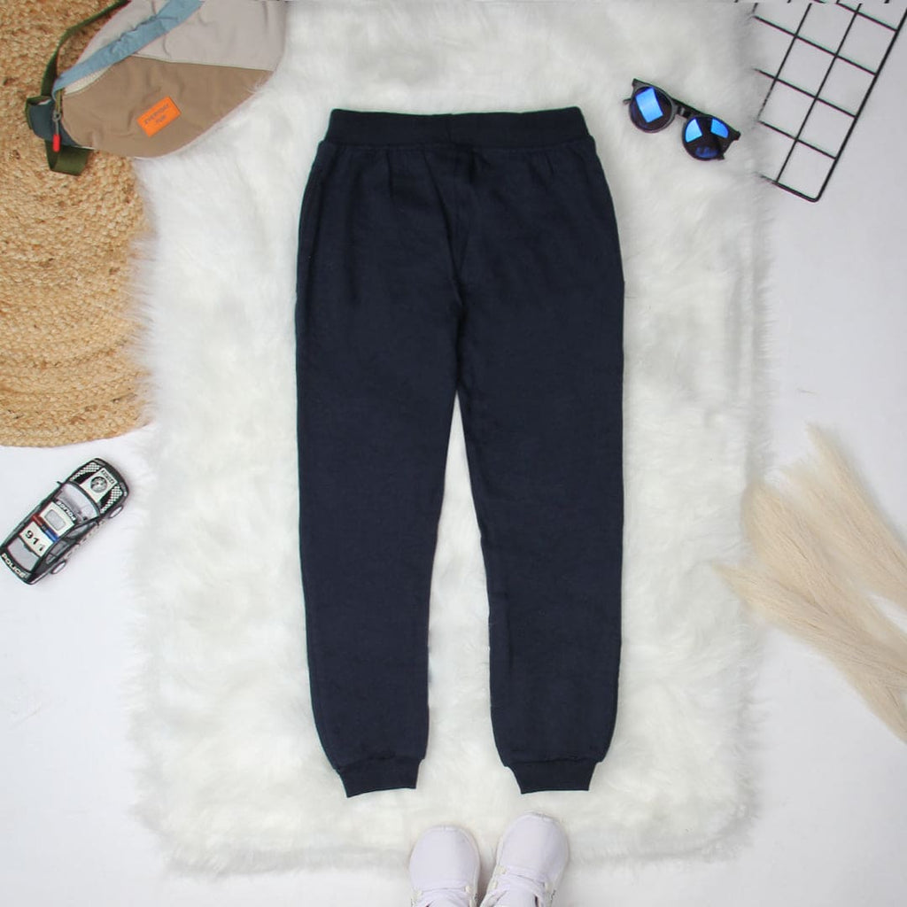 Boys Navy Blue Printed Elasticated Jogger Joggers Navy 2-3 Y 