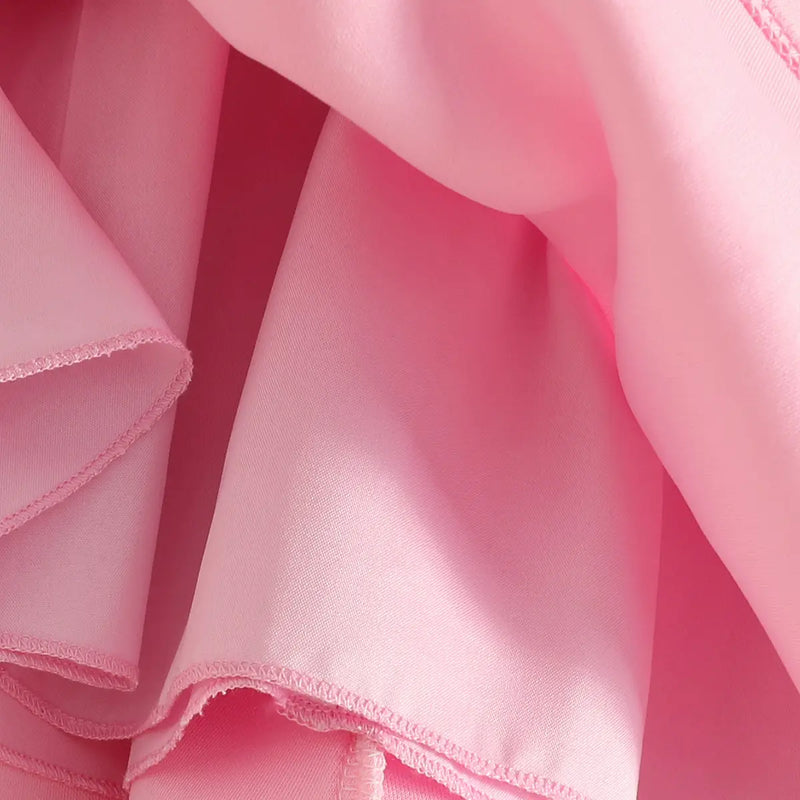 Girls Pink Sleeveless Fit & Flare Party Wear Dress With Elegant Bow Detail Party Dresses