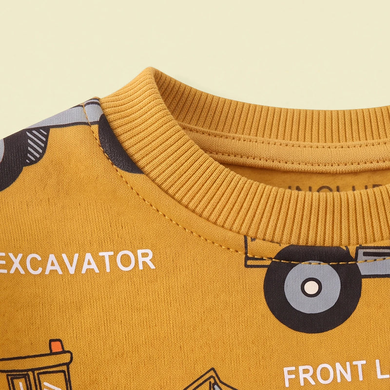 Boys Yellow Graphic Long Sleeve Sweatshirt Sweatshirts & Hoodies