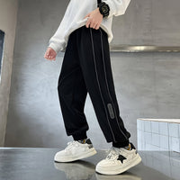 Boys Black Solid Elasticated Joggers Trackpants & Joggers