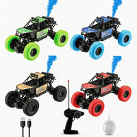 Kids Blue Rechargeable RC Monster Truck with Smoke Effect Trending Accessories
