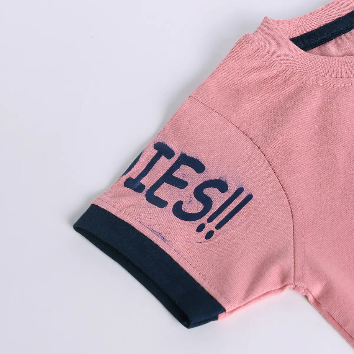 Boys Pink Graphic Short Sleeve T-shirts With Elasticated Shorts Sets Sets