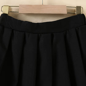 Girls Alphanumeric Printed Crop Top With Black Skirt 2 pc. Sets