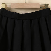 Girls Alphanumeric Printed Crop Top With Black Skirt 2 pc. Sets