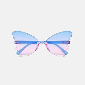 Girls Blue Butterfly Gradient Sunglasses Sunglasses
