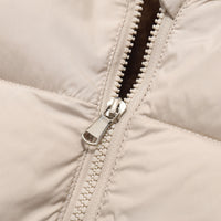 Girls Apricot Solid Front Zipper Hooded Winter Jacket Coats & Jackets