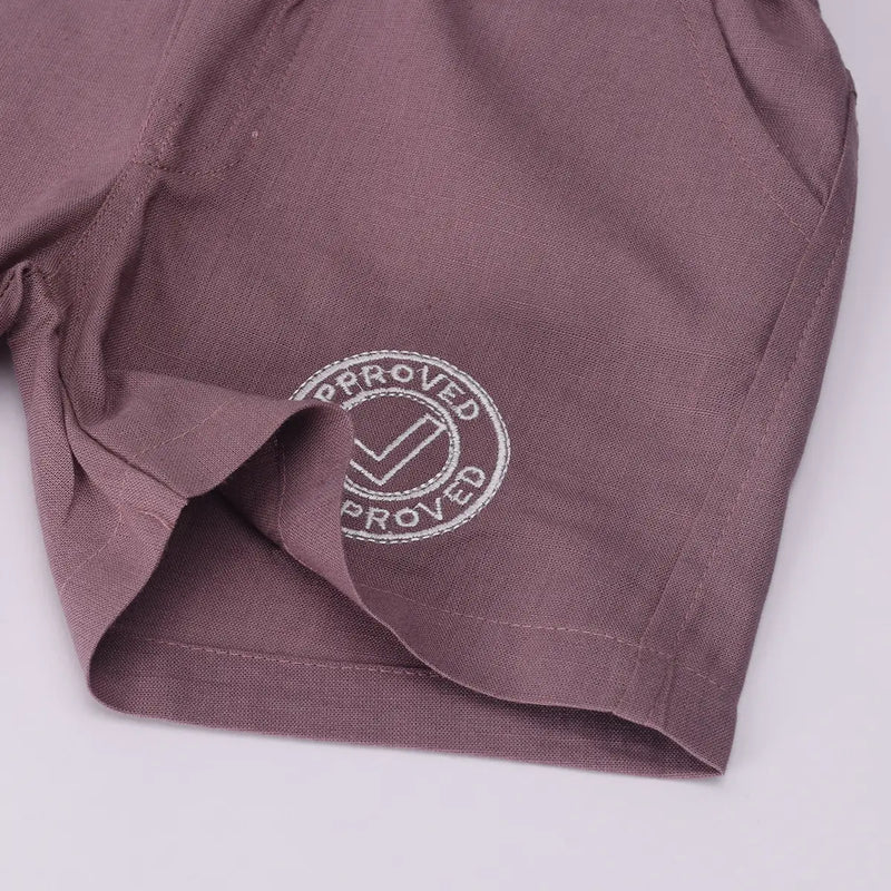 Boys Mauve Graphic Printed Short Sleeve T-Shirt With Elasticated Shorts Sets 2 pc. Sets